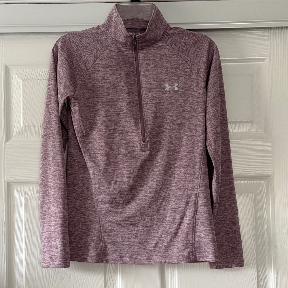 Under Armour Heathered Purple Quarter-Zip Top
